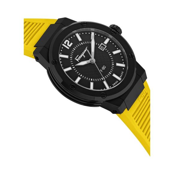 Salvatore Ferragamo F-80 Watch Black Mens - Picture 3 of 4